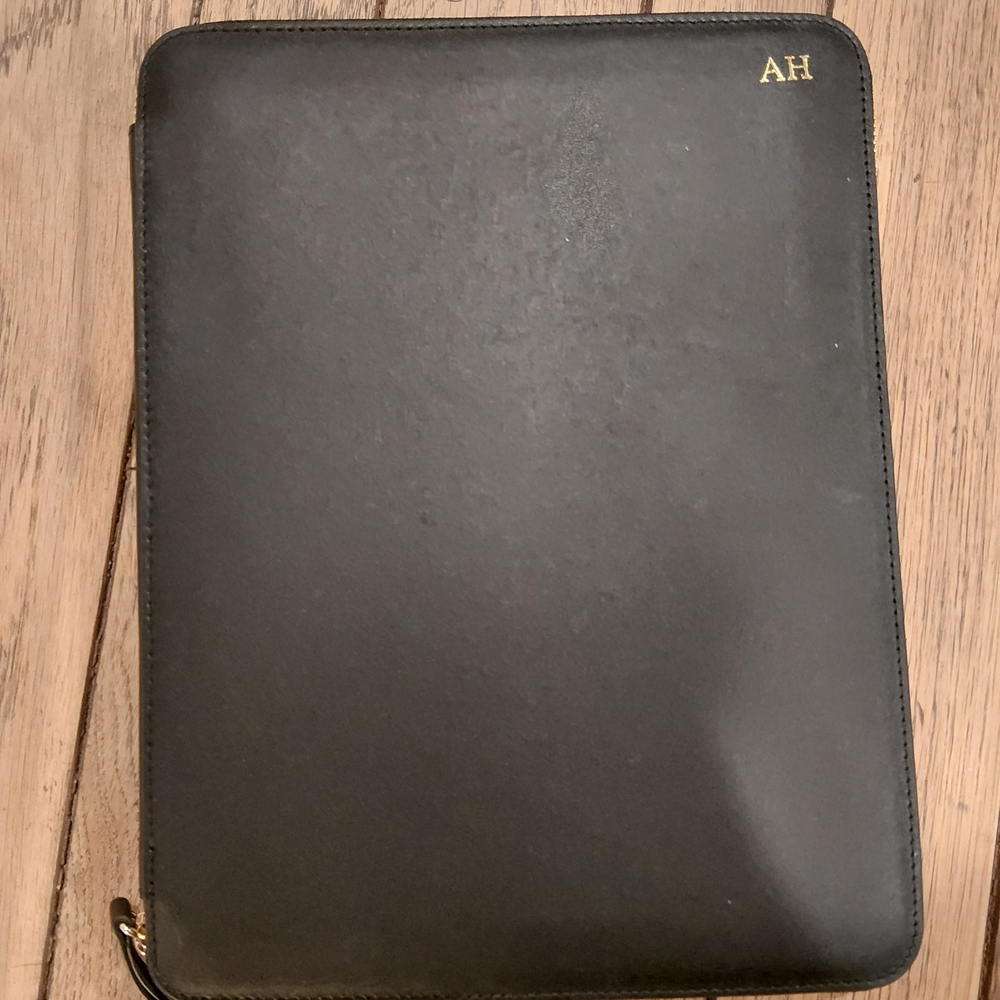 Black Leather Tablet Case